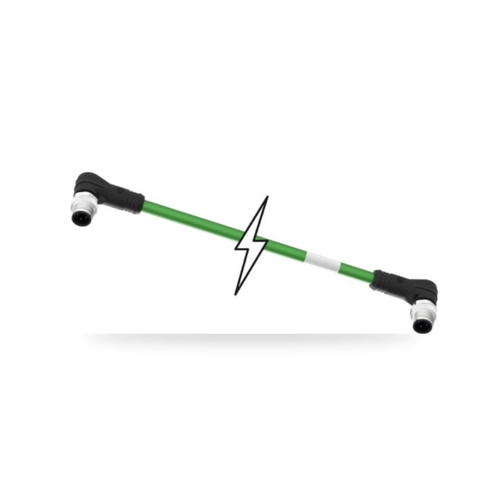 كابل توصيل حساسات ومشغلات M12 4 طراز D صناعي ريمكو للتوريدات الصناعية (Reemco Industrial)