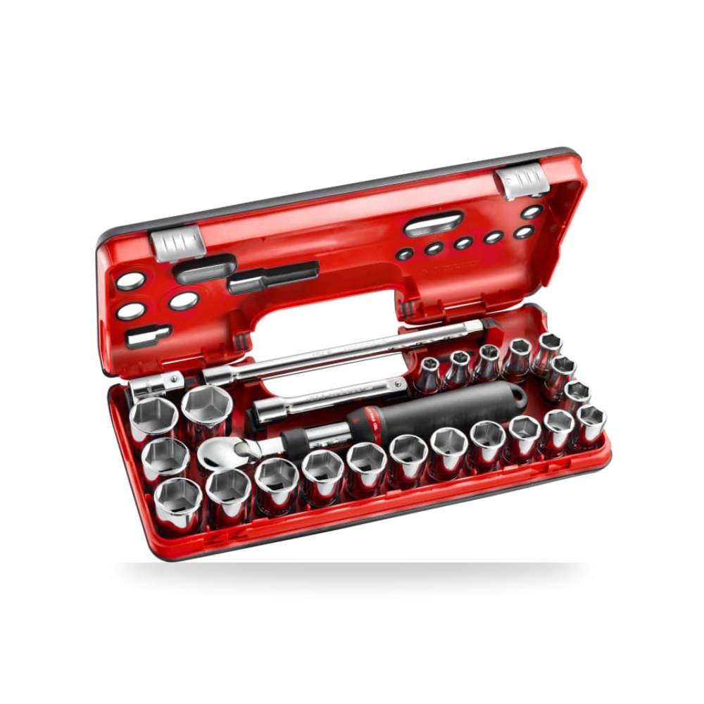 طقم لقم ومفاتيح بكس وسيستم 25 قطعة درايف 1 - 2 ريمكو للتوريدات الصناعية (Reemco Industrial)