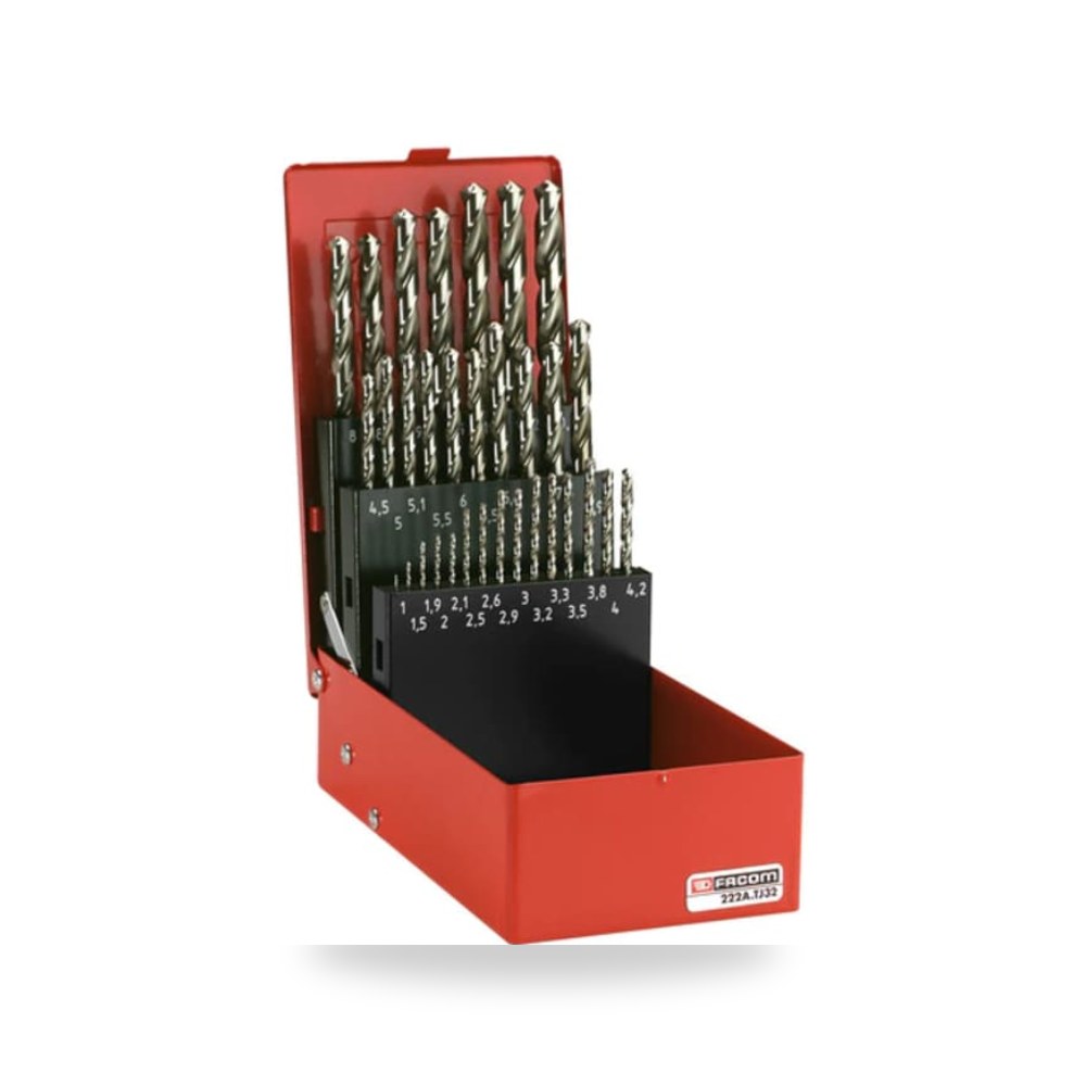 طقم بنط ثقب حلزونية HSS 19 قطعة طراز احترافي ريمكو للتوريدات الصناعية (Reemco Industrial)