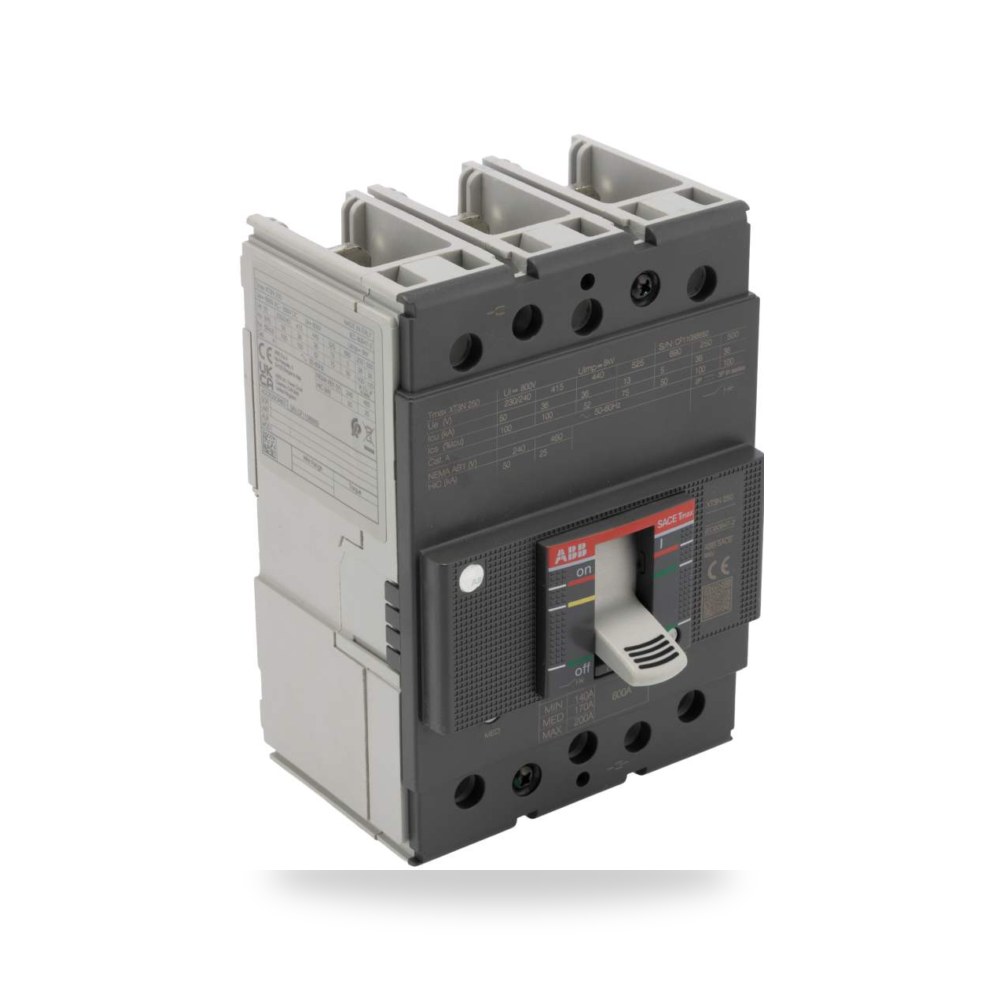 قاطع تيار أوتوماتيكي MCB ثلاثي 200A RS PRO ريمكو للتوريدات الصناعية (Reemco Industrial)