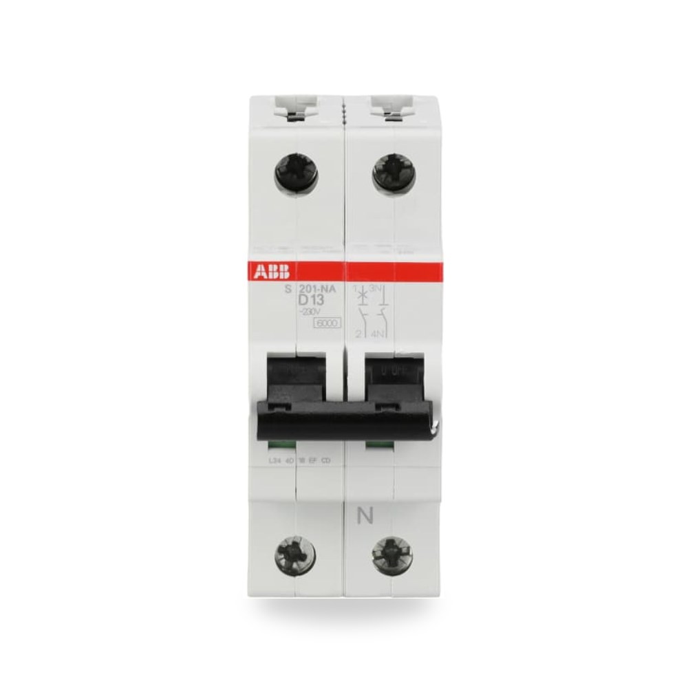قاطع تيار أوتوماتيكي MCB S200 أحادي 13A منحنى ريمكو للتوريدات الصناعية (Reemco Industrial)