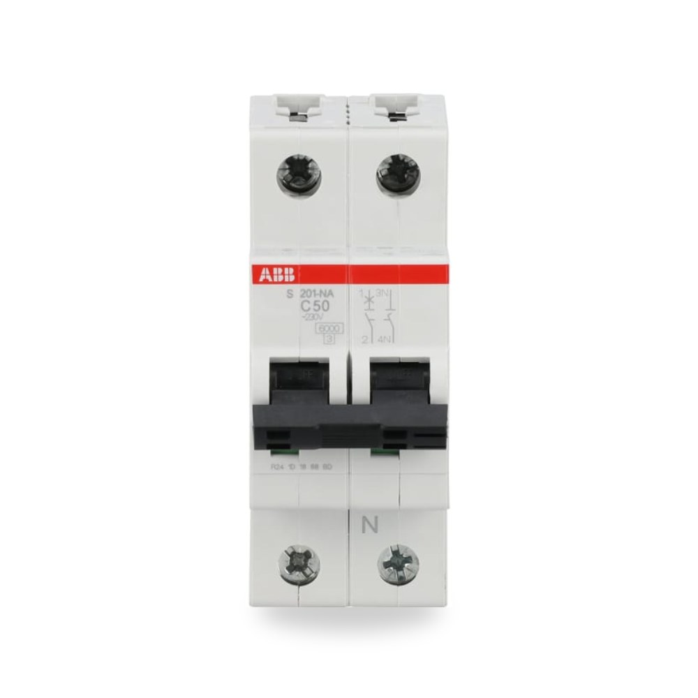 قاطع تيار أوتوماتيكي MCB S200 أحادي 50A منحنى ريمكو للتوريدات الصناعية (Reemco Industrial)