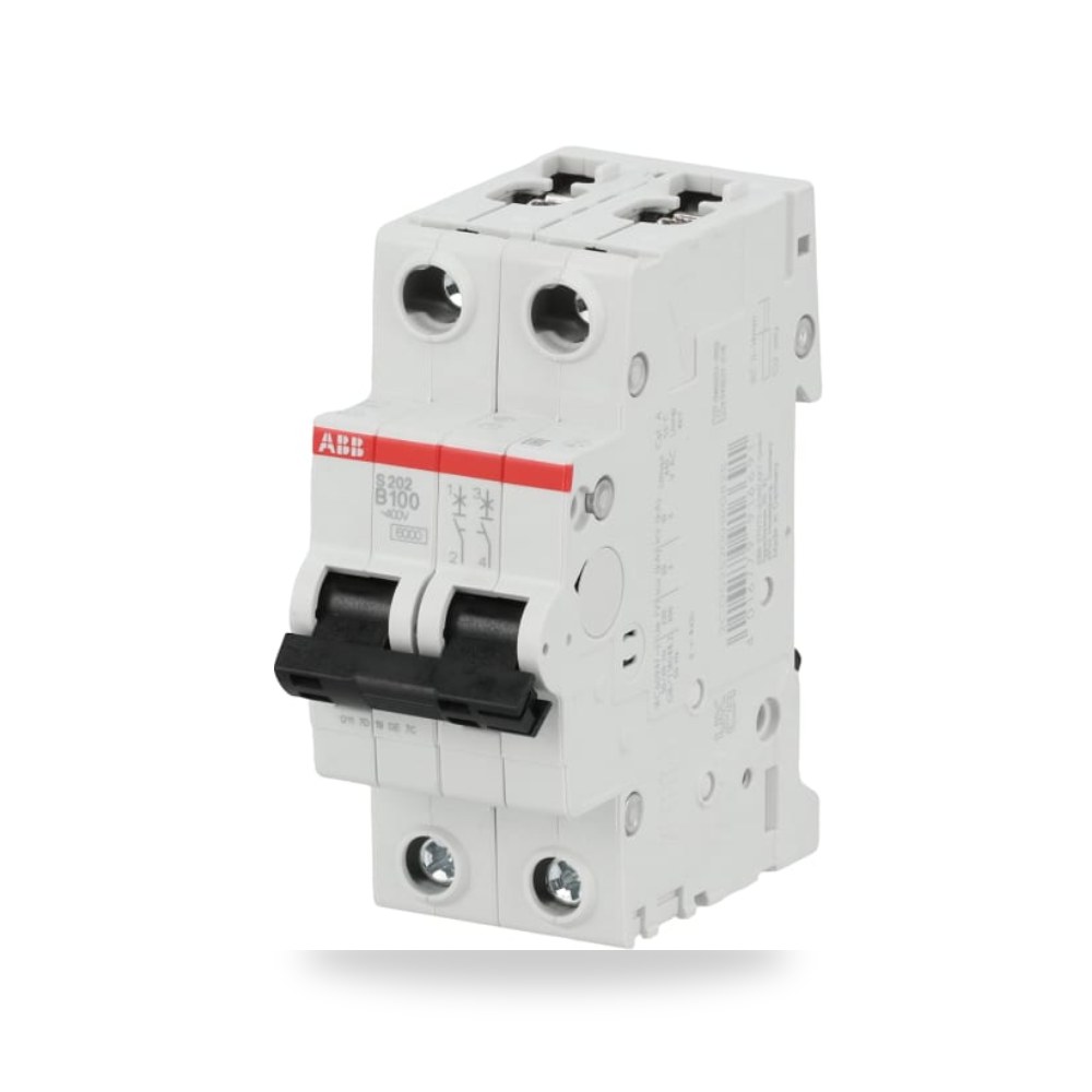 قاطع تيار أوتوماتيكي MCB S200 ثنائي 100A ريمكو للتوريدات الصناعية (Reemco Industrial)