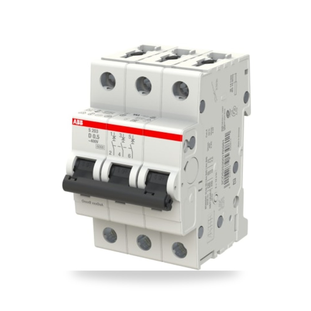 قاطع تيار أوتوماتيكي MCB S200 ثلاثي منحنى D ريمكو للتوريدات الصناعية (Reemco Industrial)