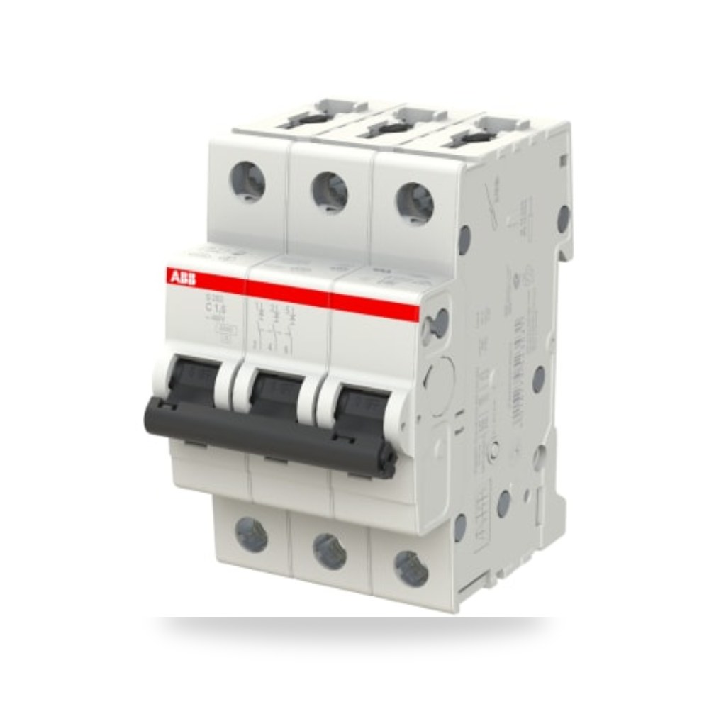 قاطع تيار أوتوماتيكي MCB S200 ثلاثي 6A منحنى ريمكو للتوريدات الصناعية (Reemco Industrial)