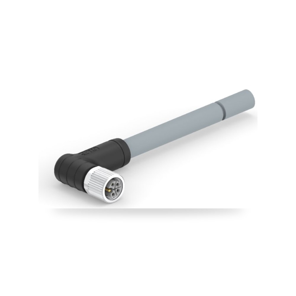 كابل توصيل حساسات ومشغلات M12 5 طراز L معتمد ريمكو للتوريدات الصناعية (Reemco Industrial)