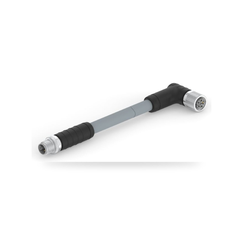 كابل توصيل حساسات ومشغلات M12 4 فئة A F صناعي ريمكو للتوريدات الصناعية (Reemco Industrial)