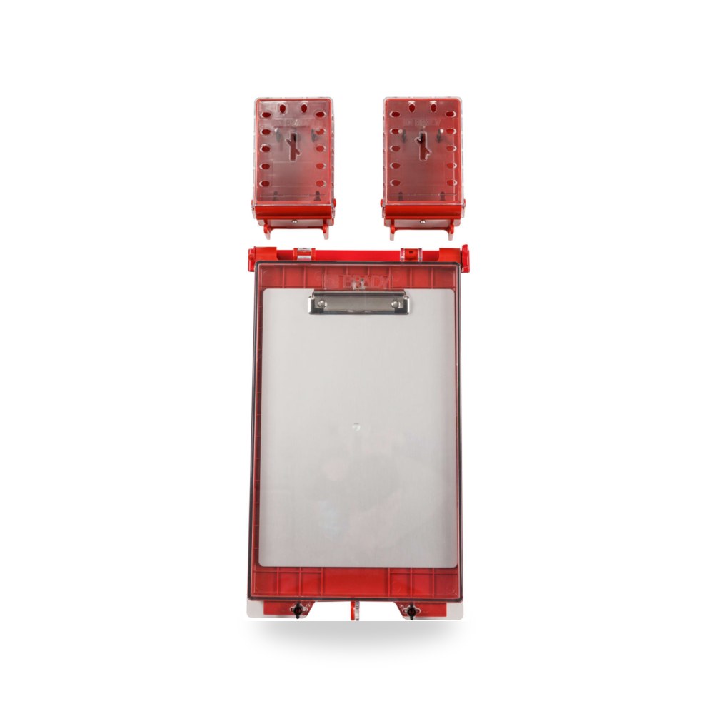 قفل وتأمين أمان لوحات LOTO 6.6 مم صناعي RS موديل UCLB RED, PERMIT DISPLAY STATION آر إس