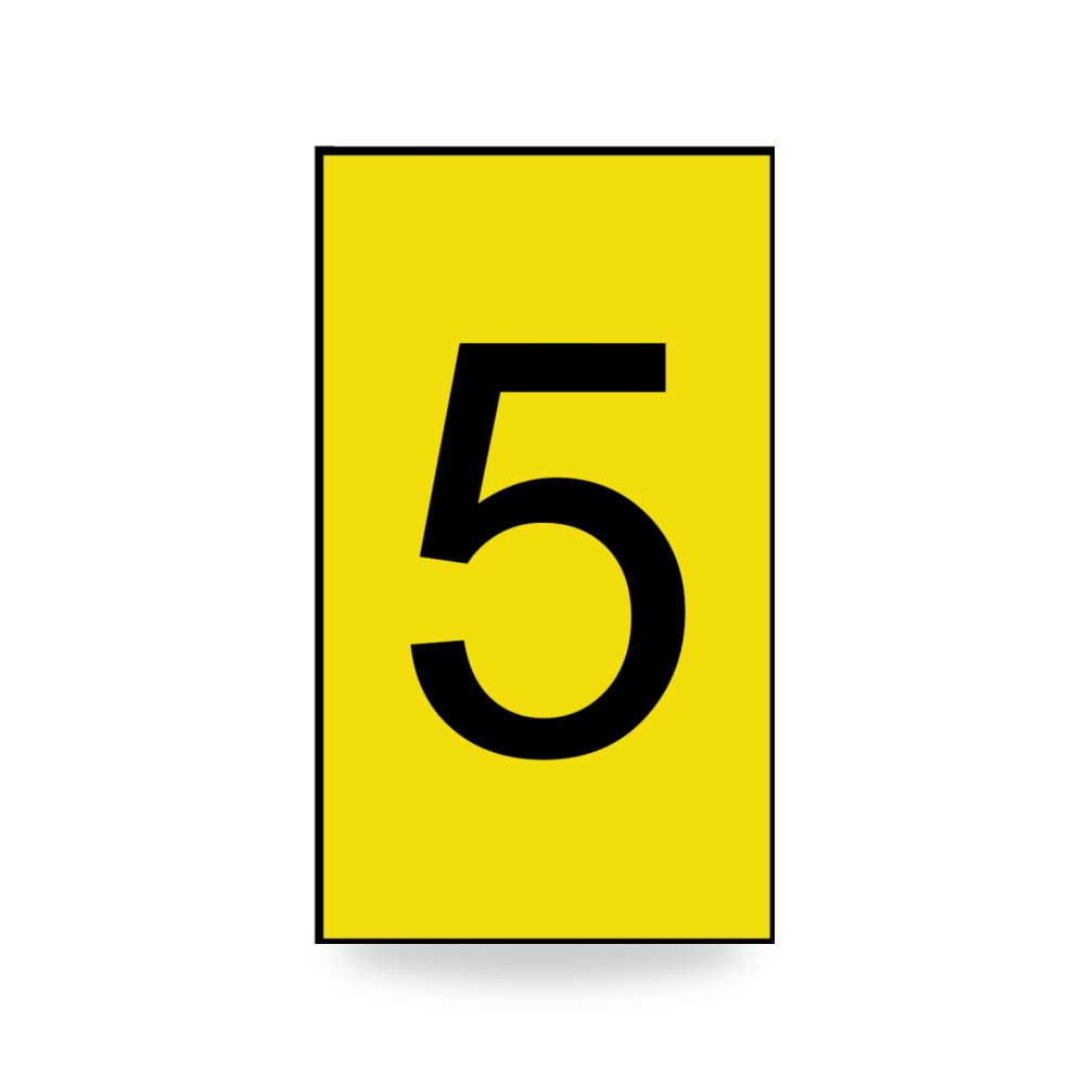 علامة وترقيم كابلات وأسلاك رمز 5 أصفر قطر 6 ريمكو للتوريدات الصناعية (Reemco Industrial)