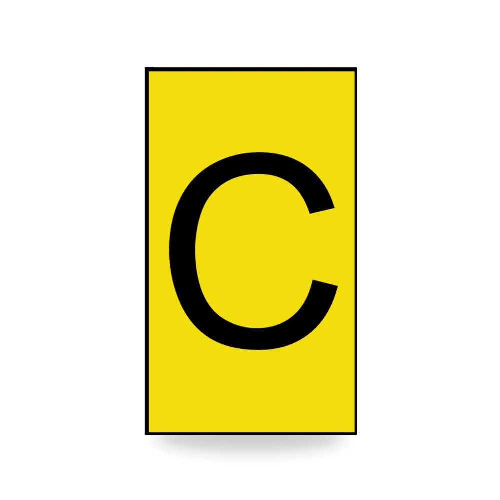 علامة وترقيم كابلات وأسلاك رمز C أصفر قطر 6 ريمكو للتوريدات الصناعية (Reemco Industrial)