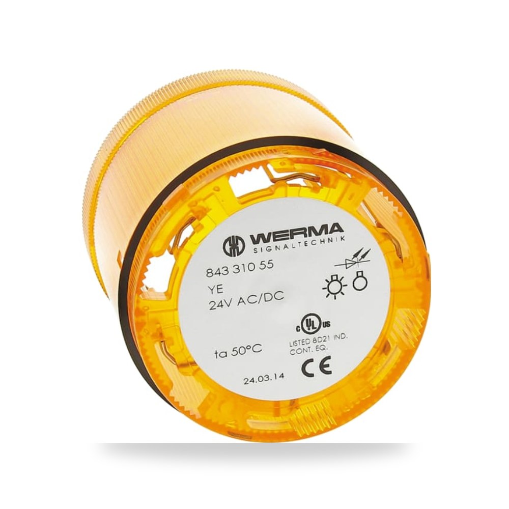 وحدة برج إشارة ضوئي أصفر 24V IP65 لوحات ريمكو للتوريدات الصناعية (Reemco Industrial) موديل