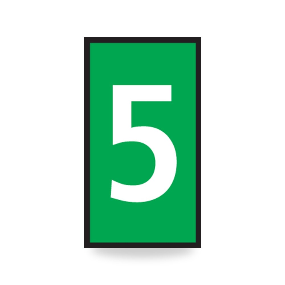 علامة وترقيم كابلات وأسلاك رمز 5 أخضر قطر 3.8 ريمكو للتوريدات الصناعية (Reemco Industrial)
