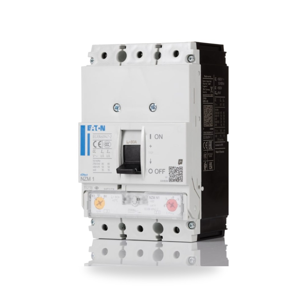 قاطع تيار أوتوماتيكي MCB ثلاثي 80A عزل متطور ريمكو للتوريدات الصناعية (Reemco Industrial)