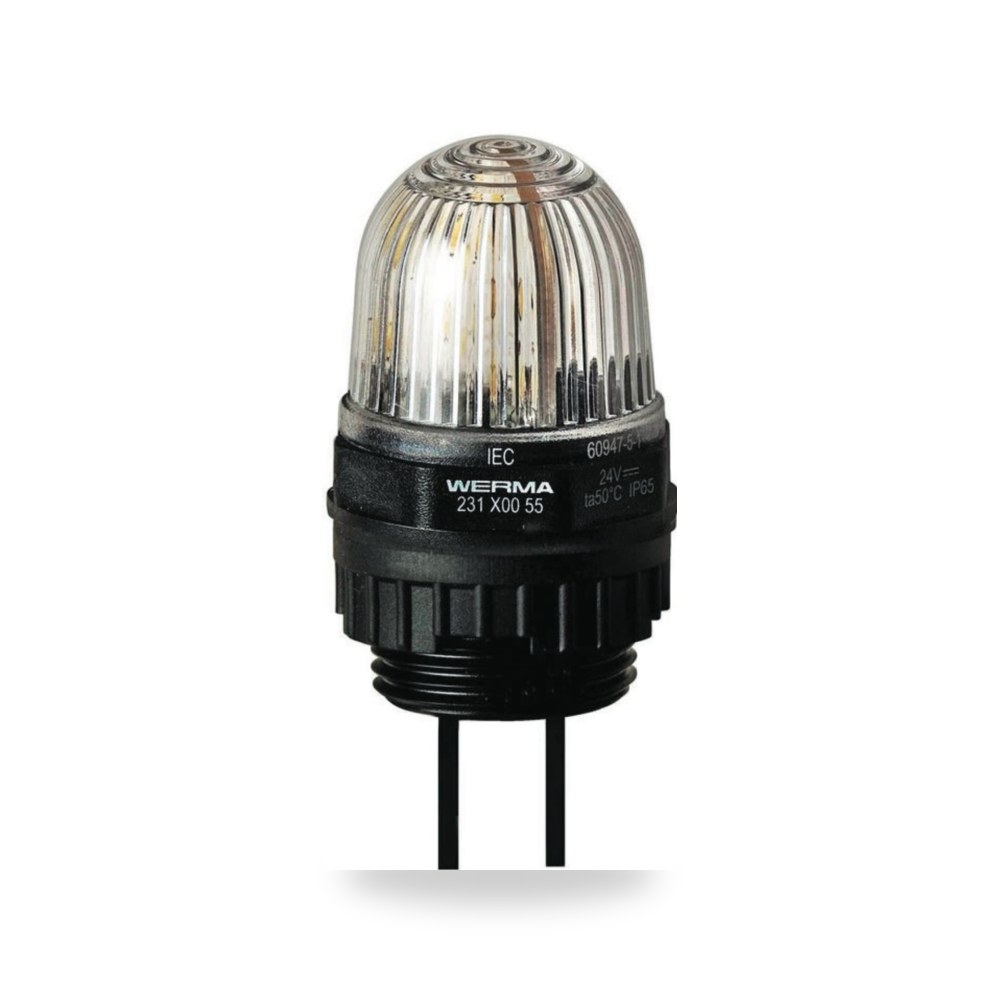 وحدة برج إشارة ضوئي أبيض 24V IP65 فئة شاقة RS ريمكو للتوريدات الصناعية (Reemco Industrial)