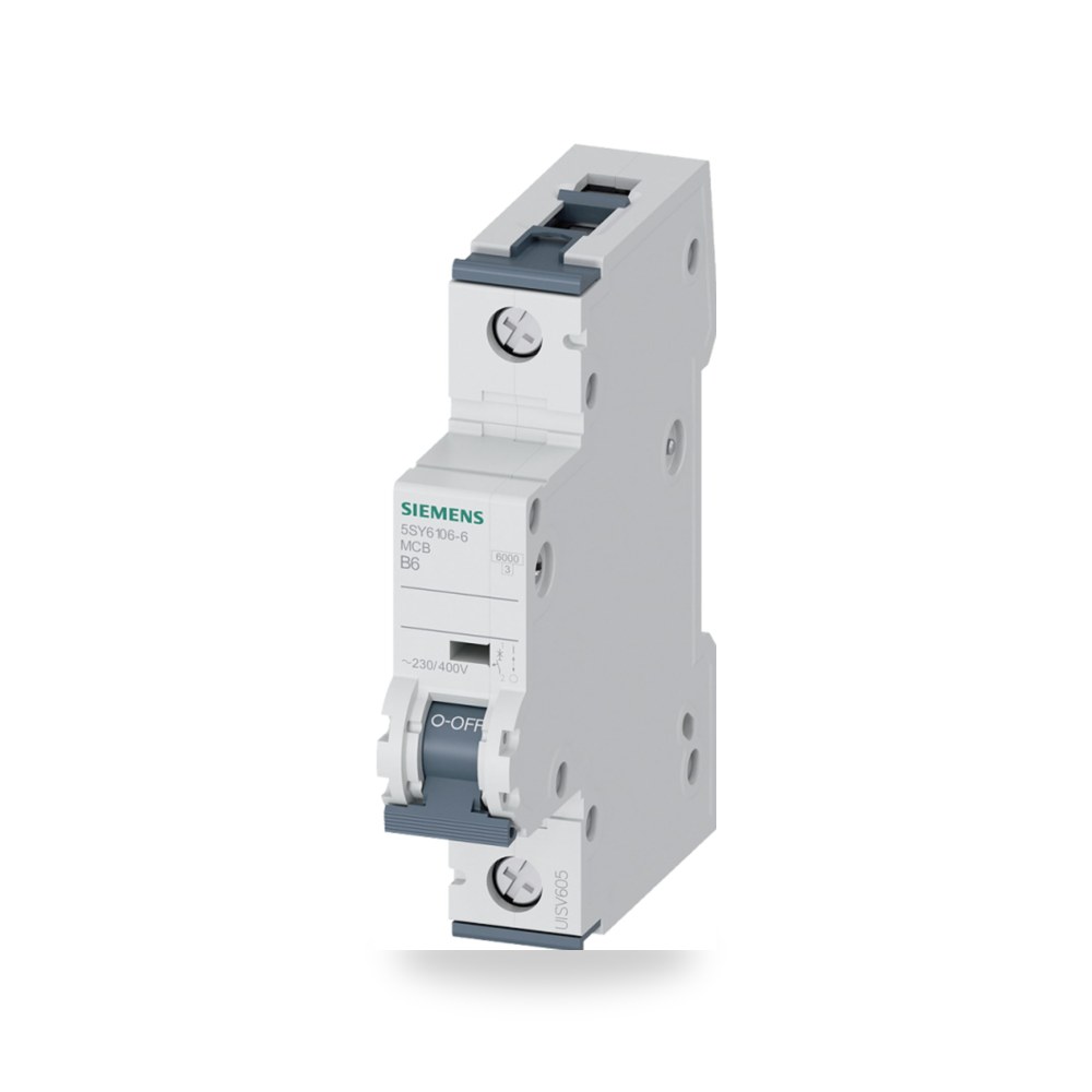قاطع تيار أوتوماتيكي MCB أحادي 6A منحنى B ريمكو للتوريدات الصناعية (Reemco Industrial)