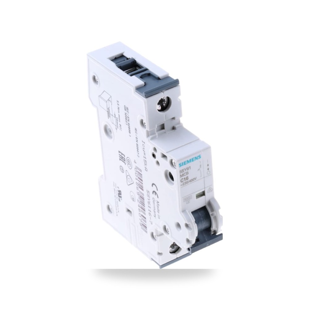 قاطع تيار أوتوماتيكي MCB أحادي 16A منحنى طراز ريمكو للتوريدات الصناعية (Reemco Industrial)