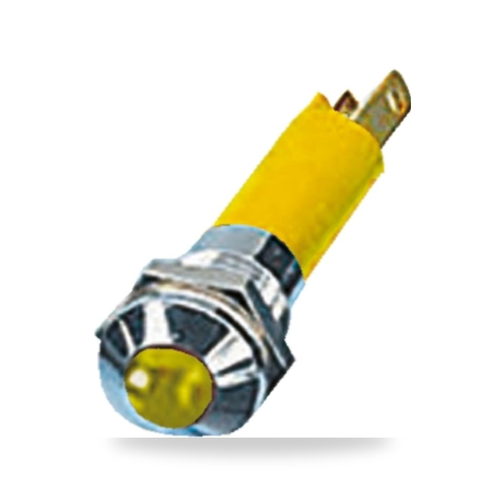 لمبة بيان وإشارة لوحات 12V أصفر 8 صناعي RS ريمكو للتوريدات الصناعية (Reemco Industrial)