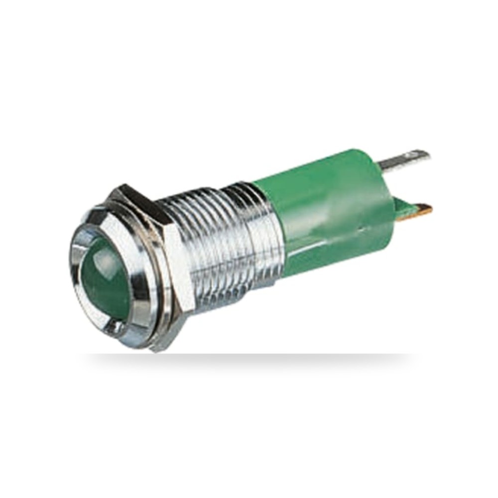 لمبة بيان وإشارة لوحات 12V أخضر 14 مم صناعي ريمكو للتوريدات الصناعية (Reemco Industrial)