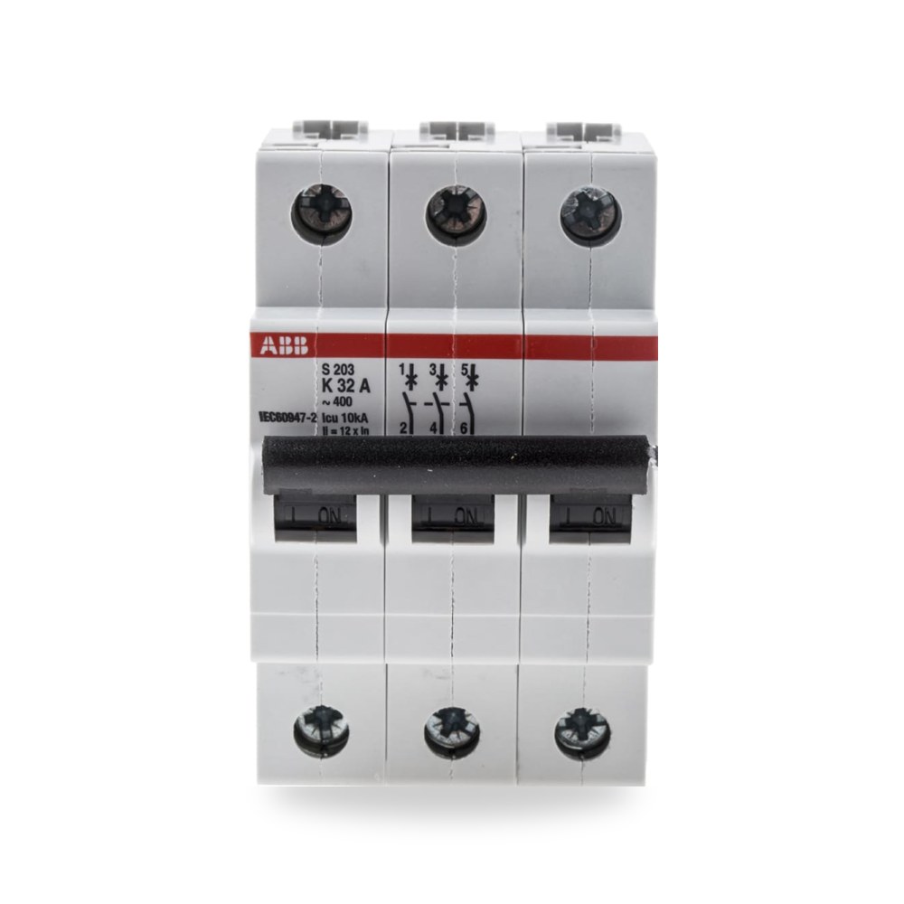 قاطع تيار أوتوماتيكي MCB S200 ثلاثي 32A فئة ريمكو للتوريدات الصناعية (Reemco Industrial)