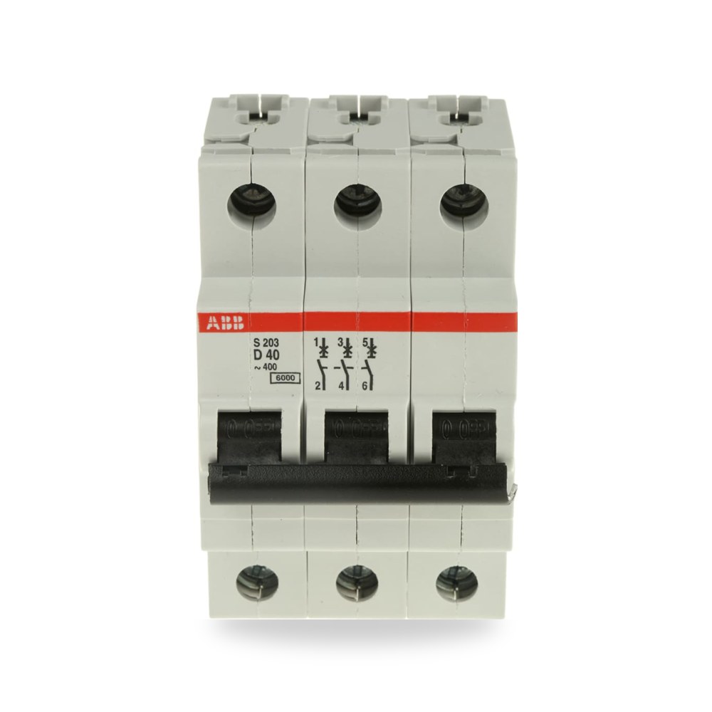 قاطع تيار أوتوماتيكي MCB S200 ثلاثي 40A فئة ريمكو للتوريدات الصناعية (Reemco Industrial)