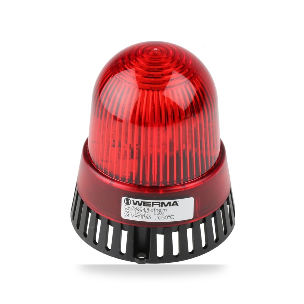 وحدة برج إشارة صوتي أحمر 24V IP65 فولاذي RS ريمكو للتوريدات الصناعية (Reemco Industrial)