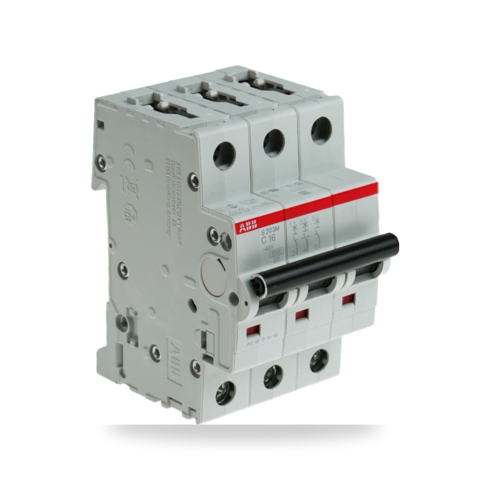 قاطع تيار أوتوماتيكي MCB S200M ثلاثي 16A ريمكو للتوريدات الصناعية (Reemco Industrial)