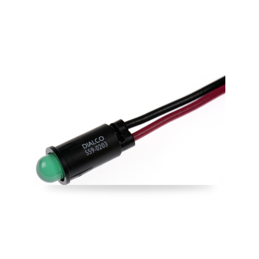 لمبة بيان وإشارة لوحات 12V DC أخضر 6.4 مم ريمكو للتوريدات الصناعية (Reemco Industrial)
