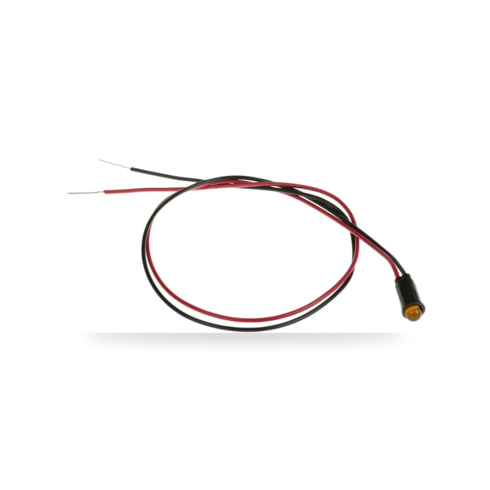 لمبة بيان وإشارة لوحات 12V DC أصفر 6.4 مم ريمكو للتوريدات الصناعية (Reemco Industrial)