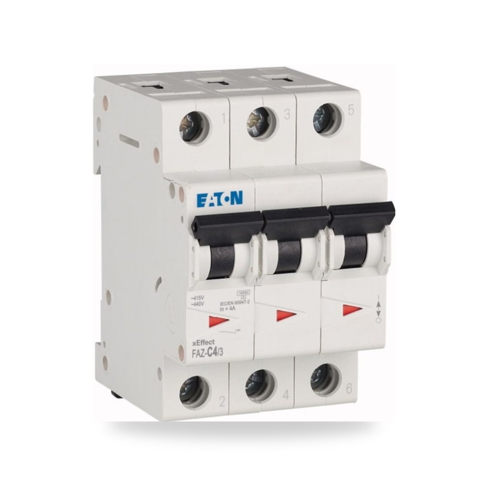 قاطع تيار أوتوماتيكي MCB ثلاثي 4A طراز ريمكو للتوريدات الصناعية (Reemco Industrial)