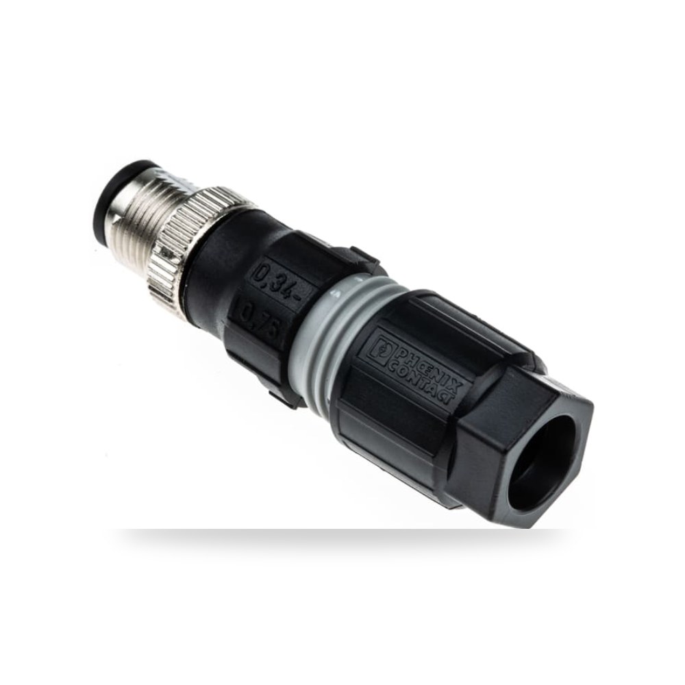 موصل دائري صناعي معتمد M12 4 أطراف طراز R RS ريمكو للتوريدات الصناعية (Reemco Industrial)