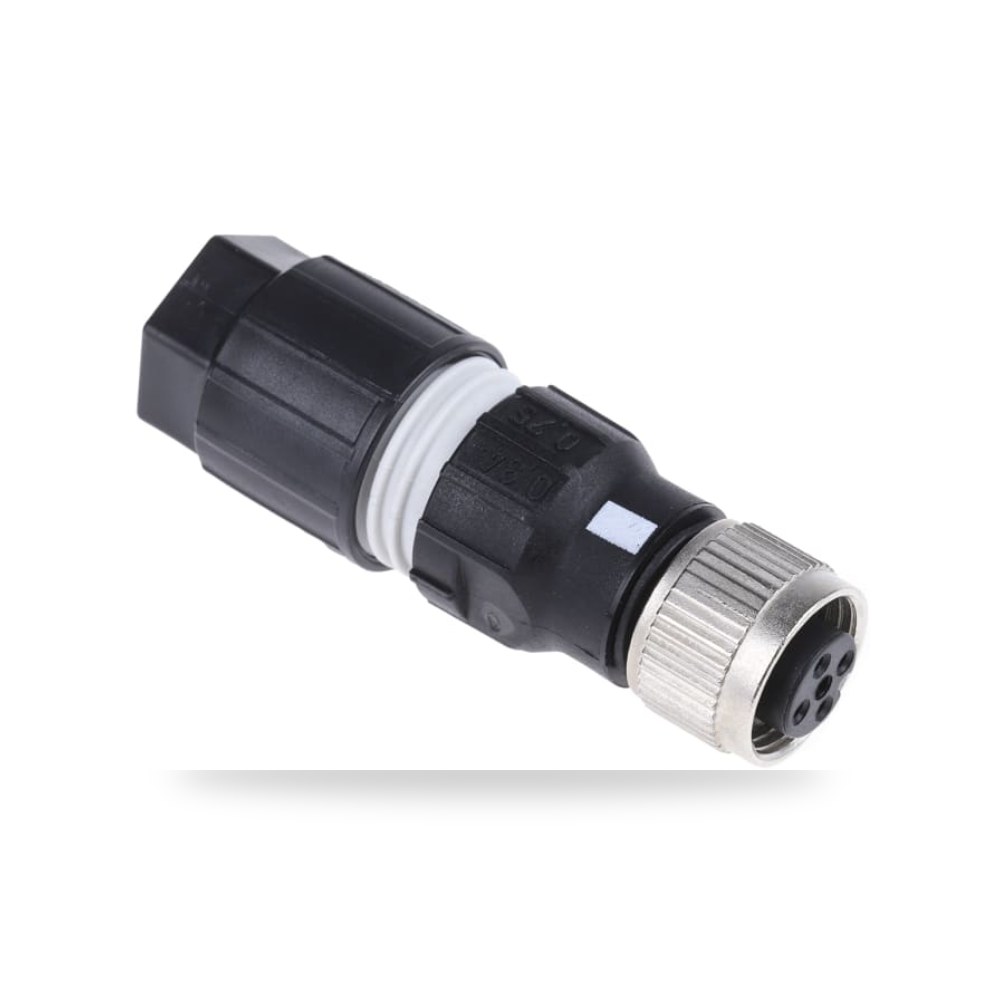 موصل دائري صناعي معتمد M12 4 أطراف أنثى طراز ريمكو للتوريدات الصناعية (Reemco Industrial)