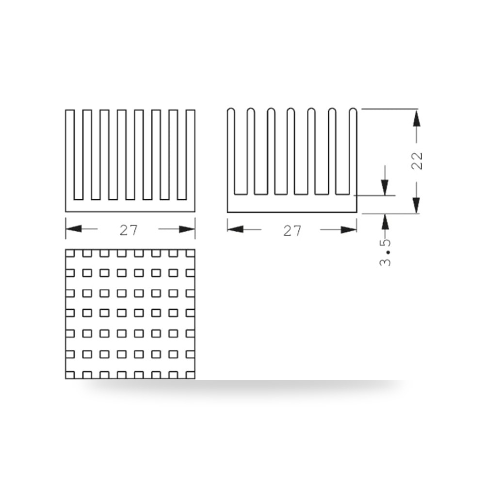مشتت حراري ألومنيوم تبريد دوائر إلكترونية 22 ريمكو للتوريدات الصناعية (Reemco Industrial)