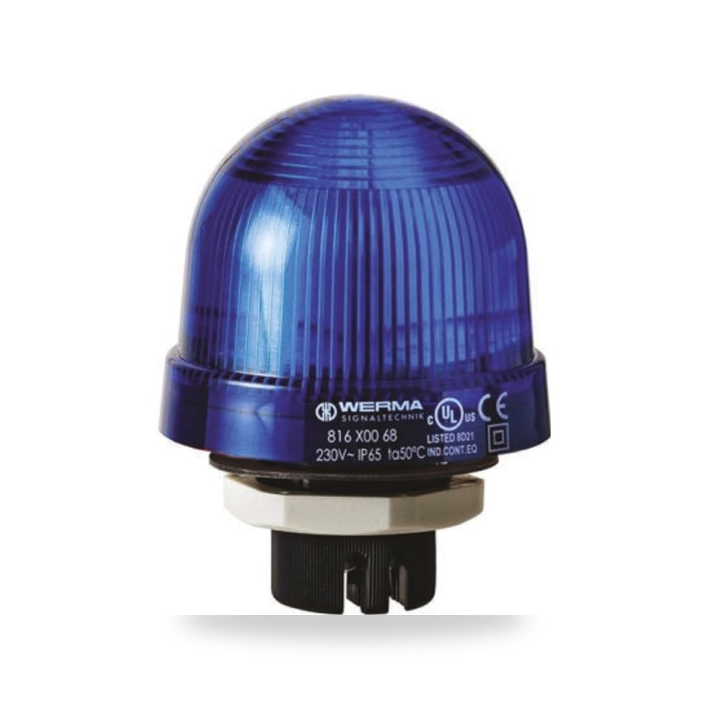 وحدة برج إشارة ضوئي أزرق 24V IP65 تجهيز معتمد ريمكو للتوريدات الصناعية (Reemco Industrial)