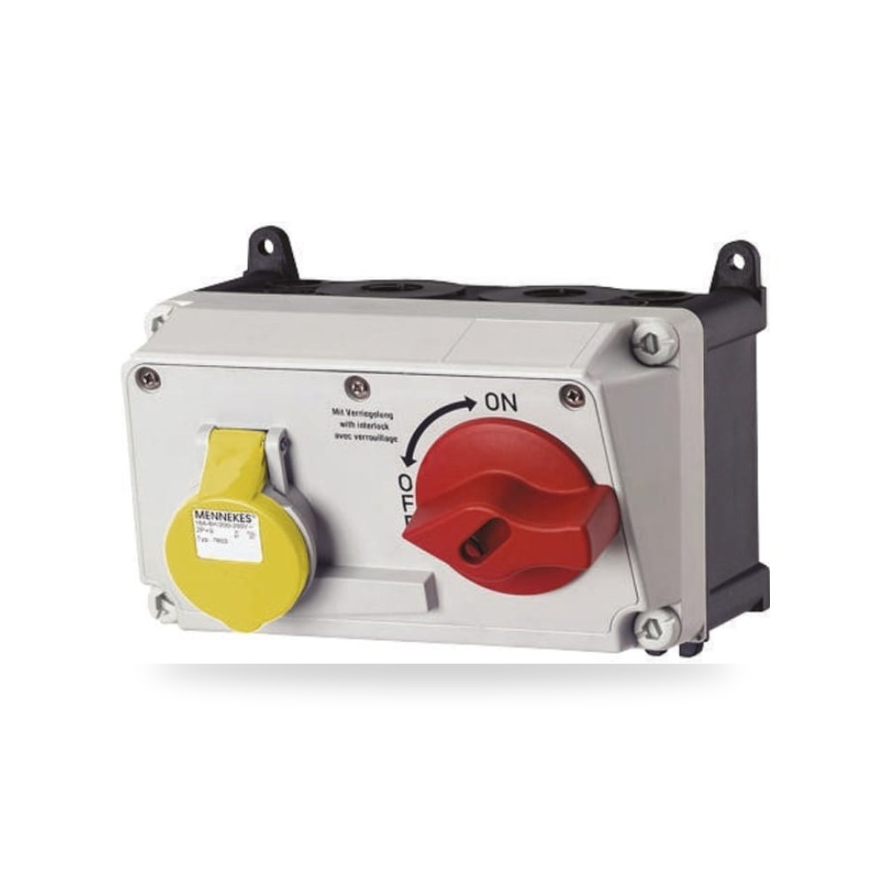 مقبس وفيش قفل أمان صناعي إنترلوك IP67 110 ريمكو للتوريدات الصناعية (Reemco Industrial)