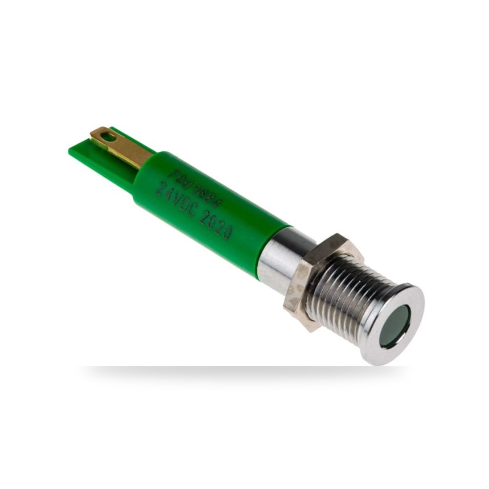 لمبة بيان وإشارة لوحات 24V DC أخضر مطابق ريمكو للتوريدات الصناعية (Reemco Industrial)