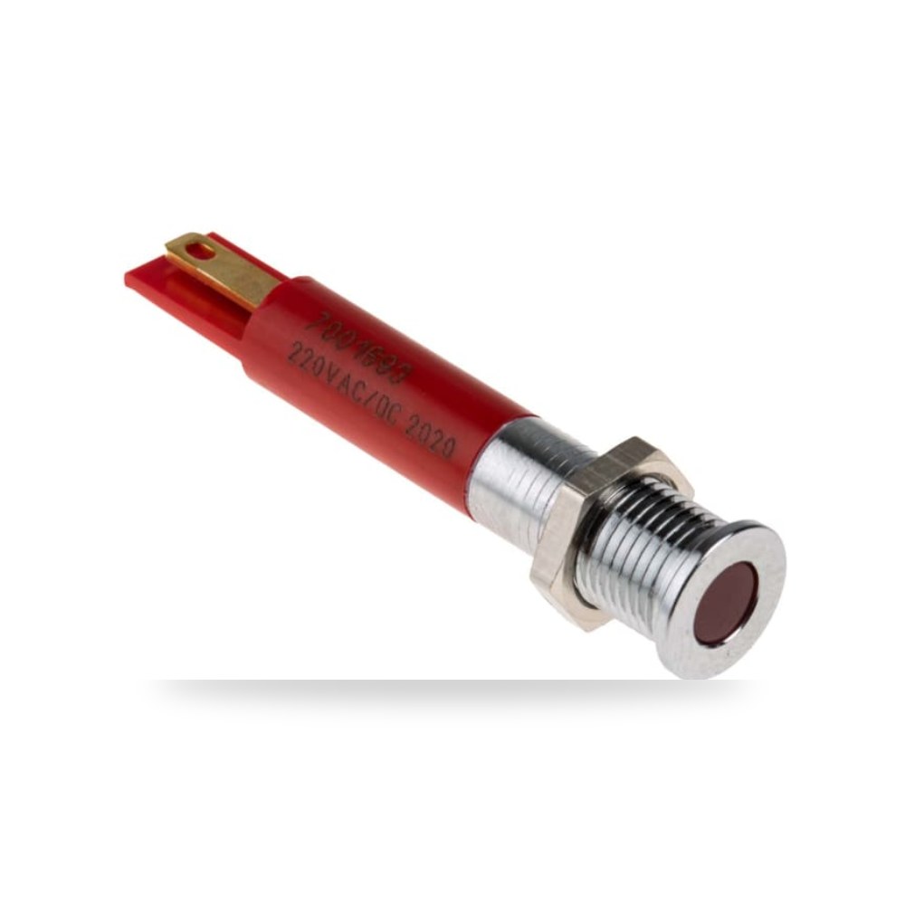 لمبة بيان وإشارة لوحات 220V AC أحمر فئة شاقة ريمكو للتوريدات الصناعية (Reemco Industrial)