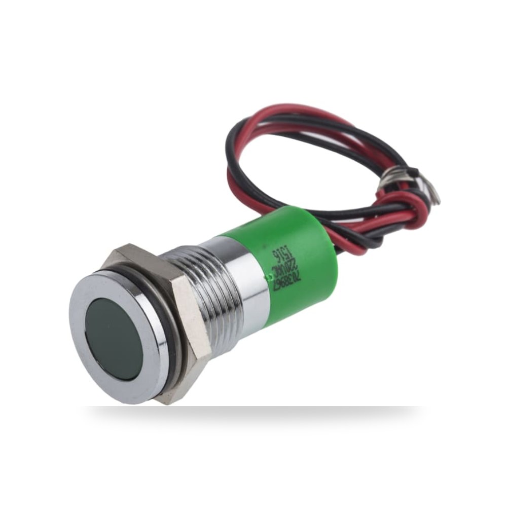 لمبة بيان وإشارة لوحات 220V AC أخضر لوحات ريمكو للتوريدات الصناعية (Reemco Industrial)