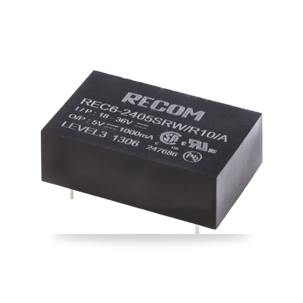 محول جهد DC DC 5 فولت 6 واط صناعي أصلي معتمد ريمكو للتوريدات الصناعية (Reemco Industrial)