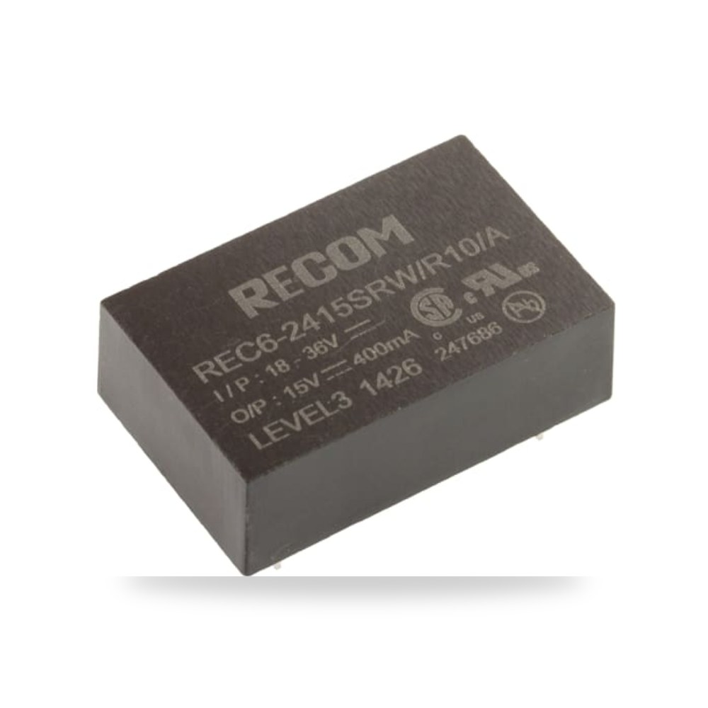 محول جهد DC DC 15 فولت 6 واط صناعي مطابق ريمكو للتوريدات الصناعية (Reemco Industrial)