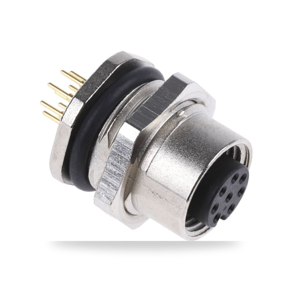 موصل دائري صناعي معتمد M12 8 أطراف لوحات طراز ريمكو للتوريدات الصناعية (Reemco Industrial)