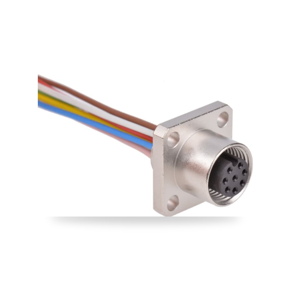 كابل توصيل حساسات ومشغلات M12 8 أطراف طراز R ريمكو للتوريدات الصناعية (Reemco Industrial)