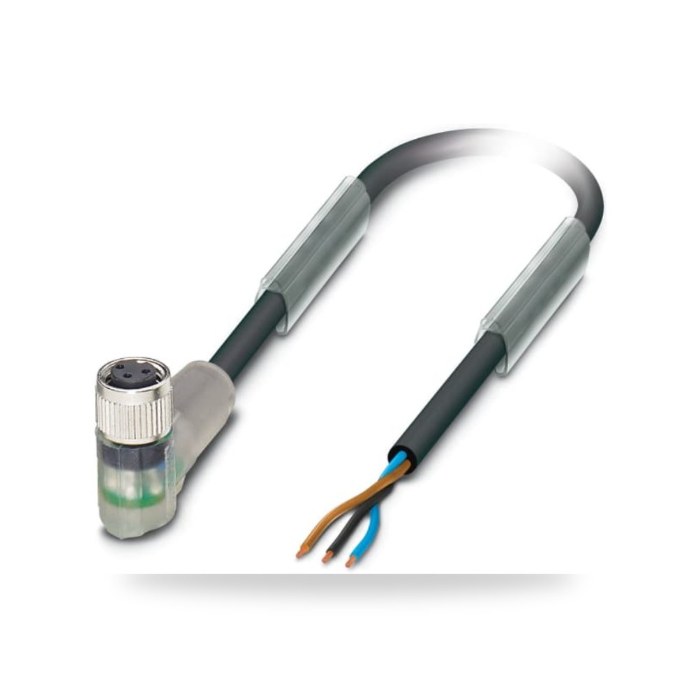 كابل توصيل حساسات ومشغلات M8 3 طراز C صناعي ريمكو للتوريدات الصناعية (Reemco Industrial)