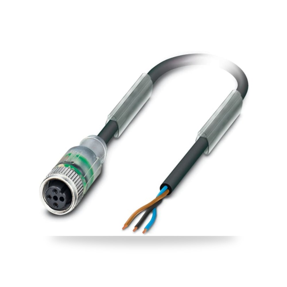 كابل توصيل حساسات ومشغلات M12 3 أطراف طراز ريمكو للتوريدات الصناعية (Reemco Industrial)