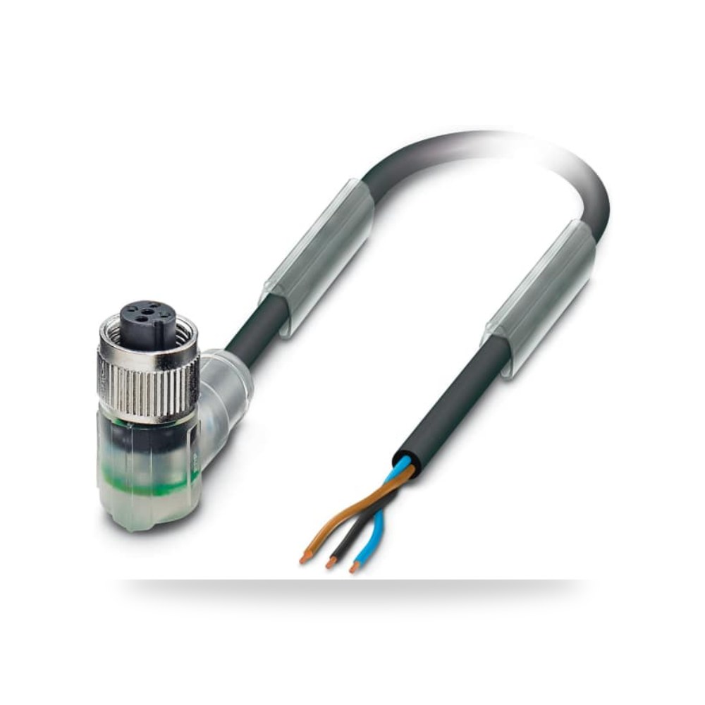 كابل توصيل حساسات ومشغلات M12 3 طراز مميز RS ريمكو للتوريدات الصناعية (Reemco Industrial)