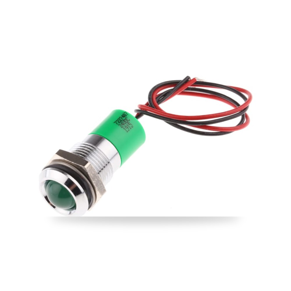 لمبة بيان وإشارة لوحات 24V DC أخضر تطبيقات ريمكو للتوريدات الصناعية (Reemco Industrial)