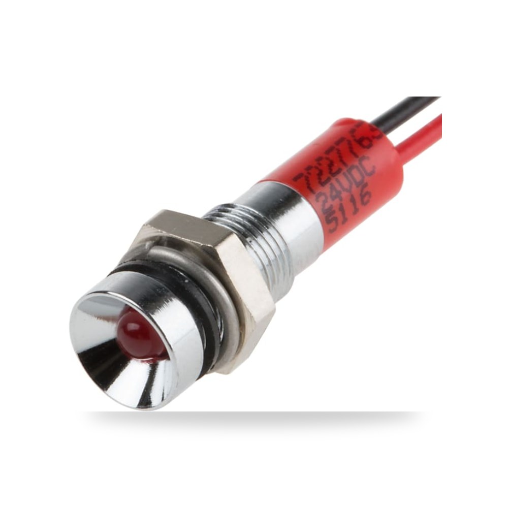 لمبة بيان وإشارة لوحات 24V DC أحمر معتمد ريمكو للتوريدات الصناعية (Reemco Industrial)