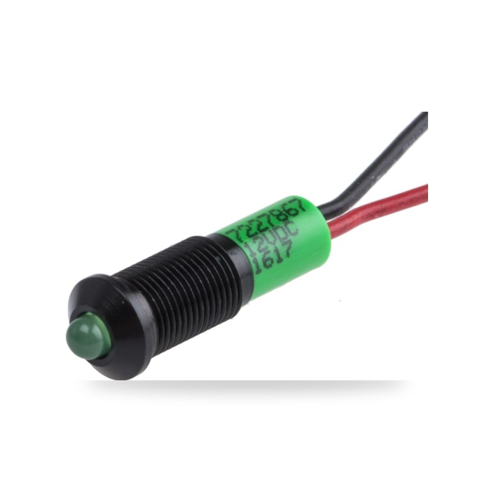 لمبة بيان وإشارة لوحات 12V DC أخضر عزل متطور ريمكو للتوريدات الصناعية (Reemco Industrial)