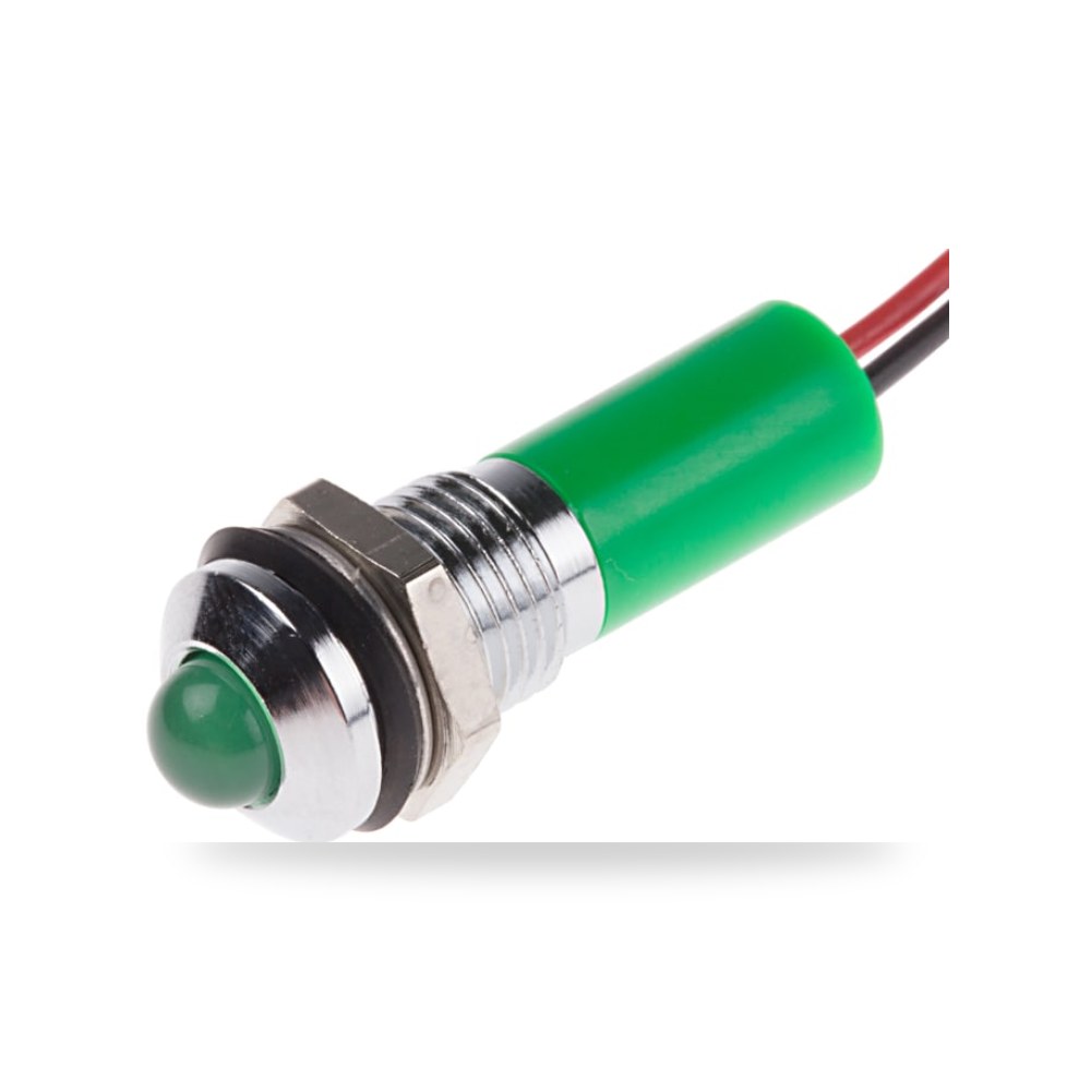 لمبة بيان وإشارة لوحات 12V DC أخضر تطبيقات ريمكو للتوريدات الصناعية (Reemco Industrial)