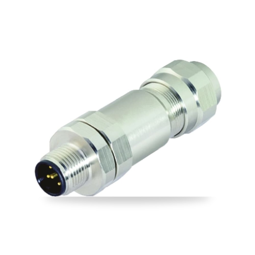 موصل دائري صناعي معتمد M12 4 أطراف كابل طراز ريمكو للتوريدات الصناعية (Reemco Industrial)
