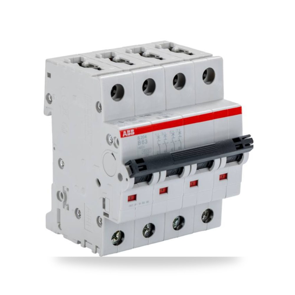 قاطع تيار أوتوماتيكي MCB S200 رباعي 63A منحنى ريمكو للتوريدات الصناعية (Reemco Industrial)